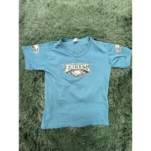 Vintage Philadelphia Eagles Franklin Mesh Jersey #4 Aqua Blue Youth L/A NFL Fan